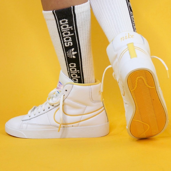 Nike Shoes - Nike White Blazer Mid Rebel High Top White Sneaker